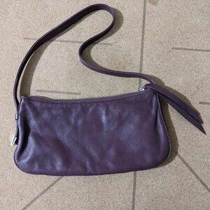 Oroton Purple Leather Clutch Mini Handbag